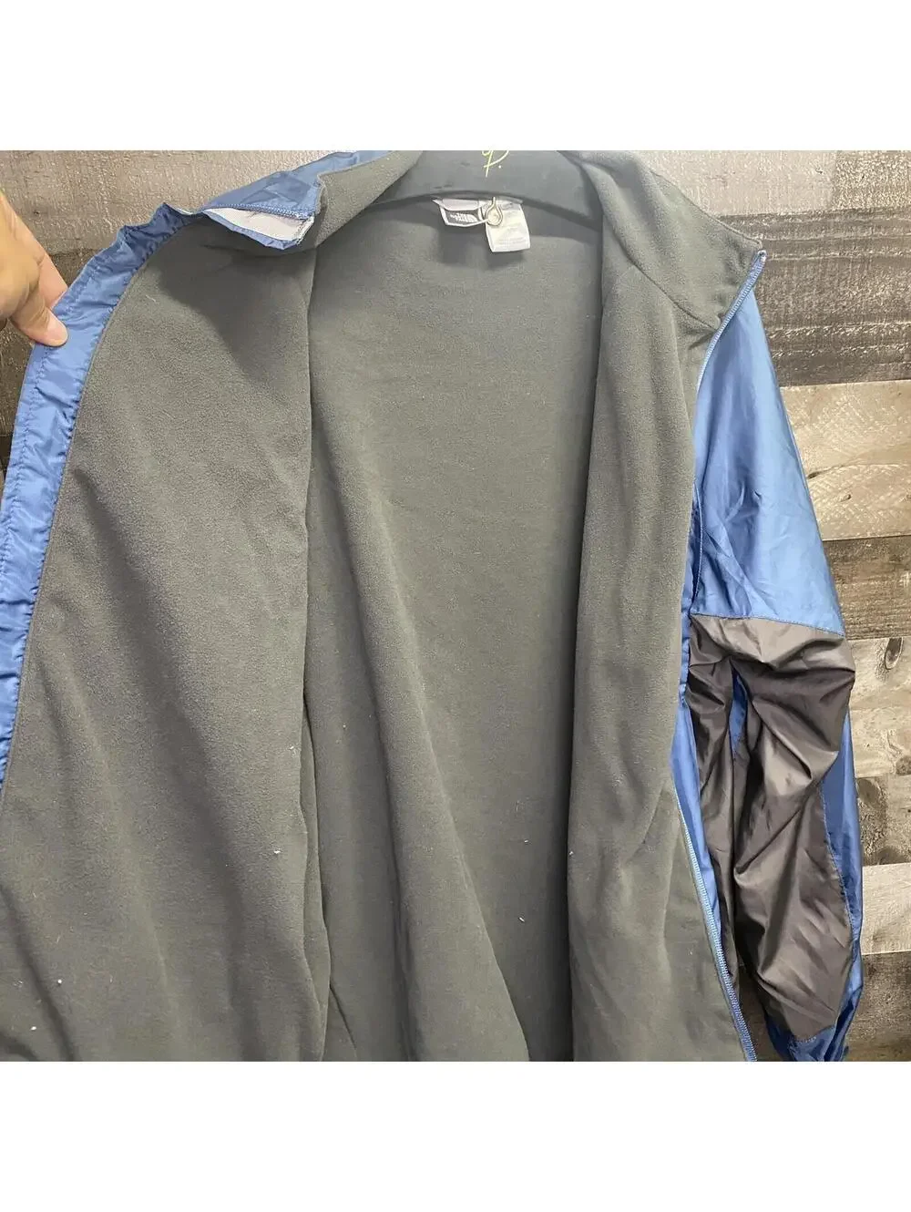 The North Face Men's XL Blue & Gray Full Zip Lightweight Windbreaker Jacket Coat